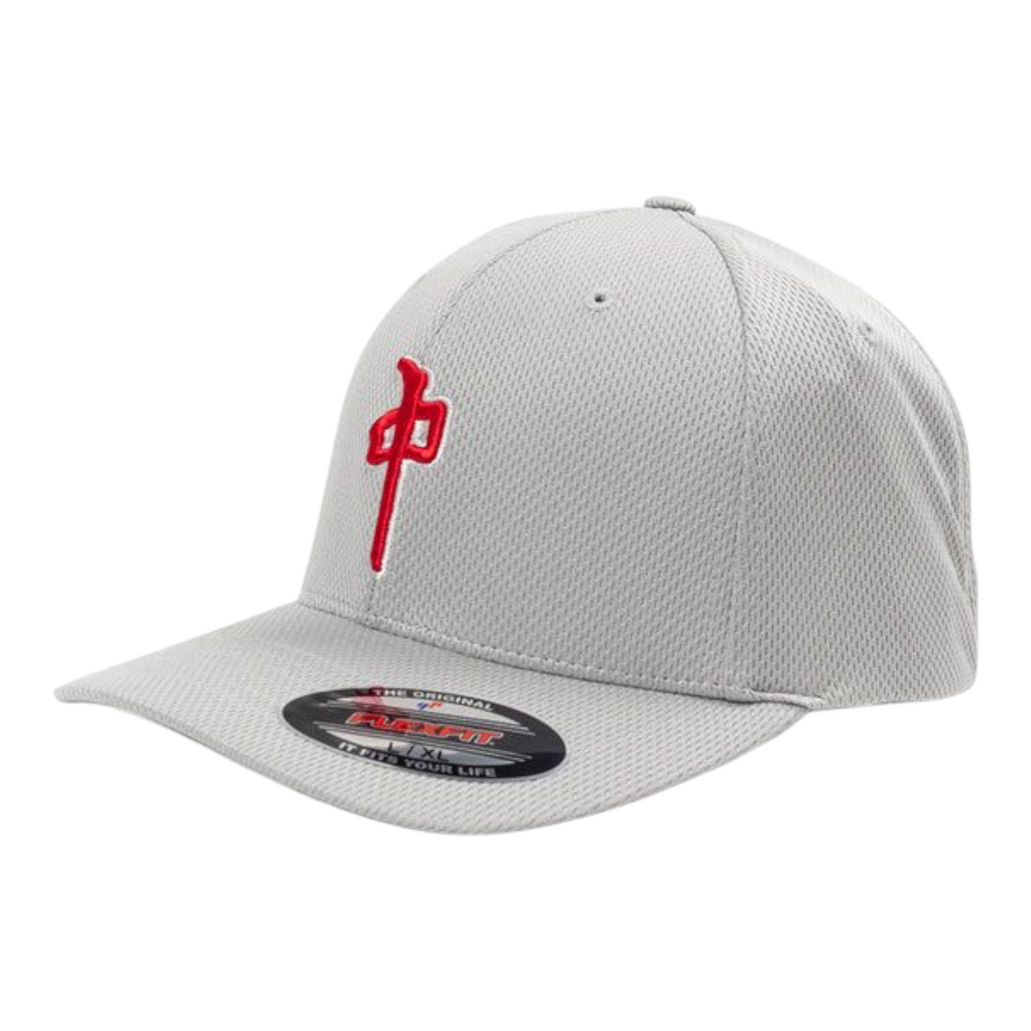 RDS FLEXFIT OG PUFFY MOCK MESH HAT GREY/RED