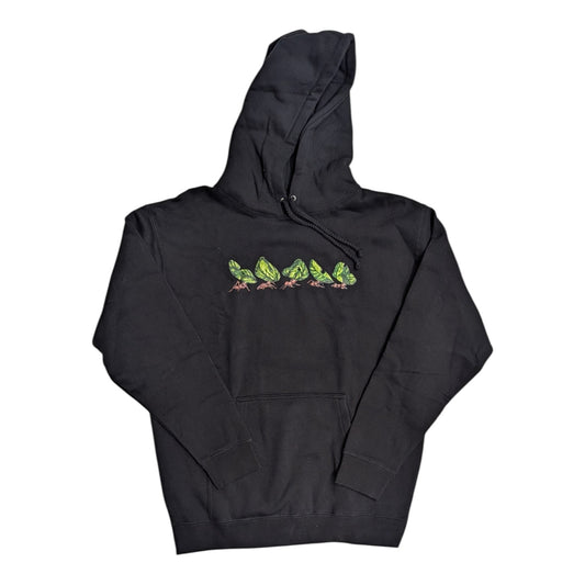 SNACK LEAFCUTTER HOODIE BLACK