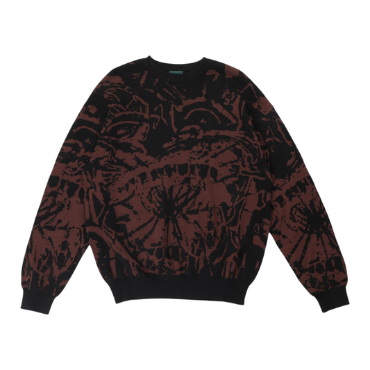 PASSPORT GOES AROUND KNIT SWEATER BROWN