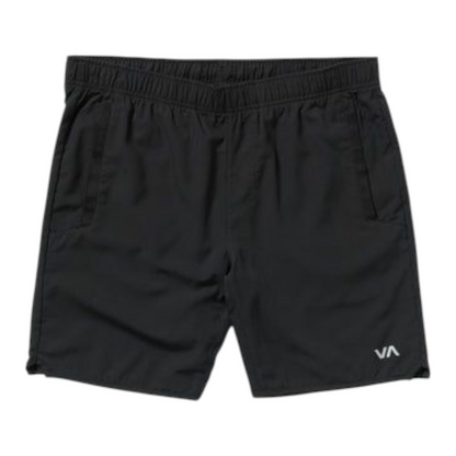 RVCA YOGGER STRETCH SHORT 17 BLACK