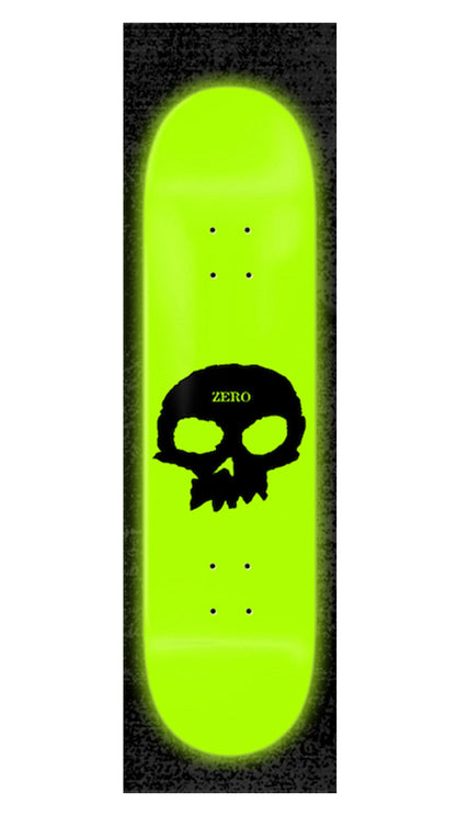 ZERO SINGLE SKULL GLOW IN THE DARK DECK 8.25