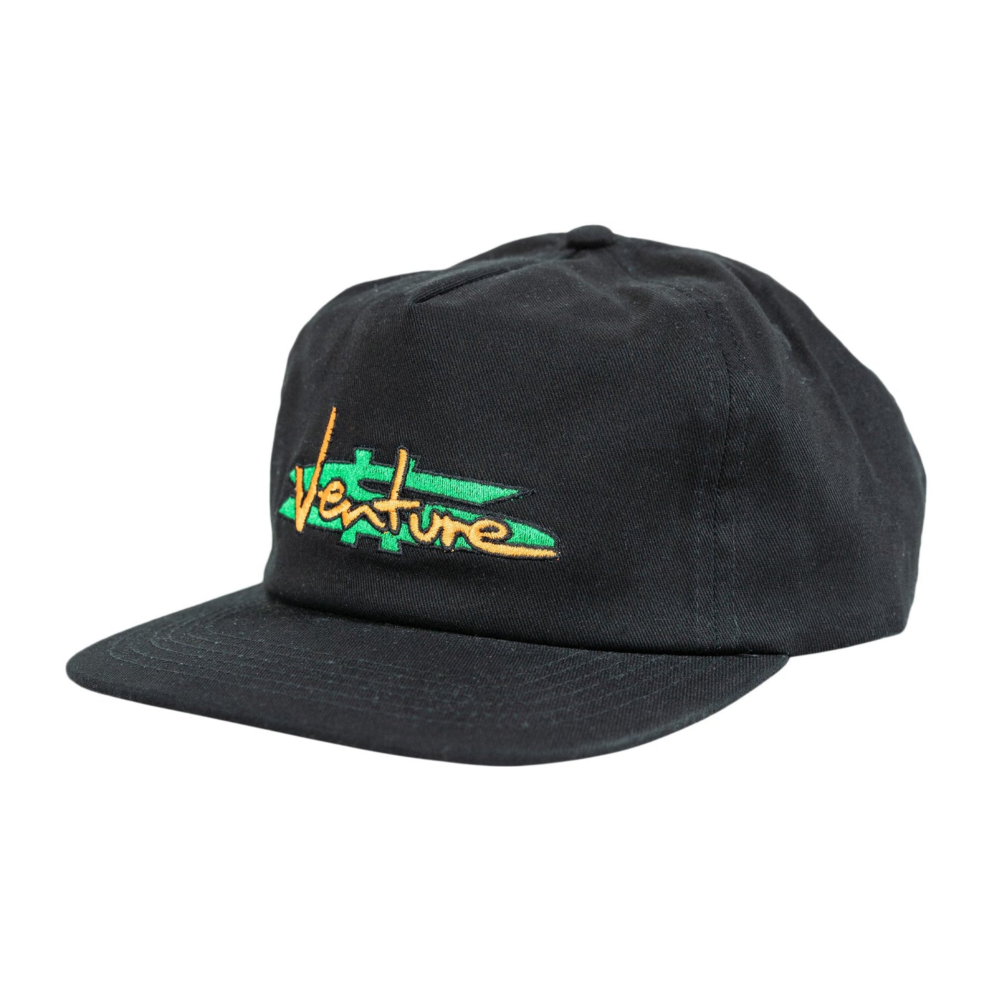 SNAPBACK PAYANT RÉGLABLE VENTURE NOIR VERT ORANGE