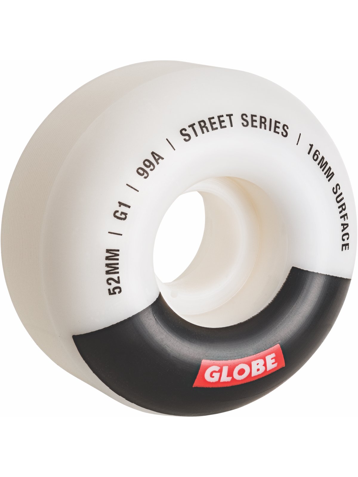 GLOBE G1 STREET WHEEL WHITE/BLACK BAR 52mm 99A