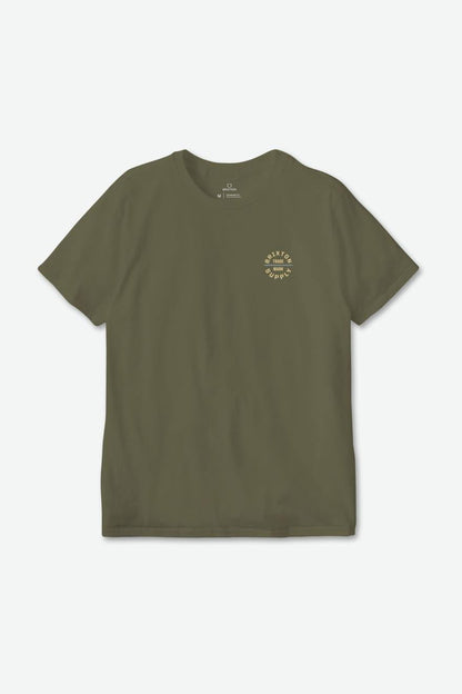 BRIXTON OATH V SHORT SLEEVE OLIVE SURPLUS DUSTY BLUE