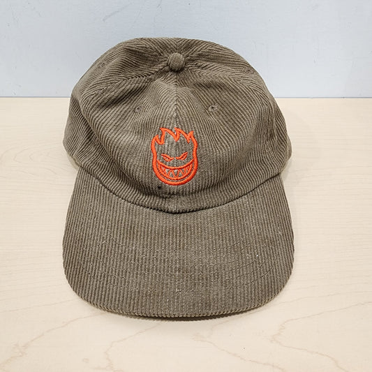 SPITFIRE AJUSTABLE LIL BIGHEAD STRAPBACK MARRON ORANGE VELOURS CÔTELÉ