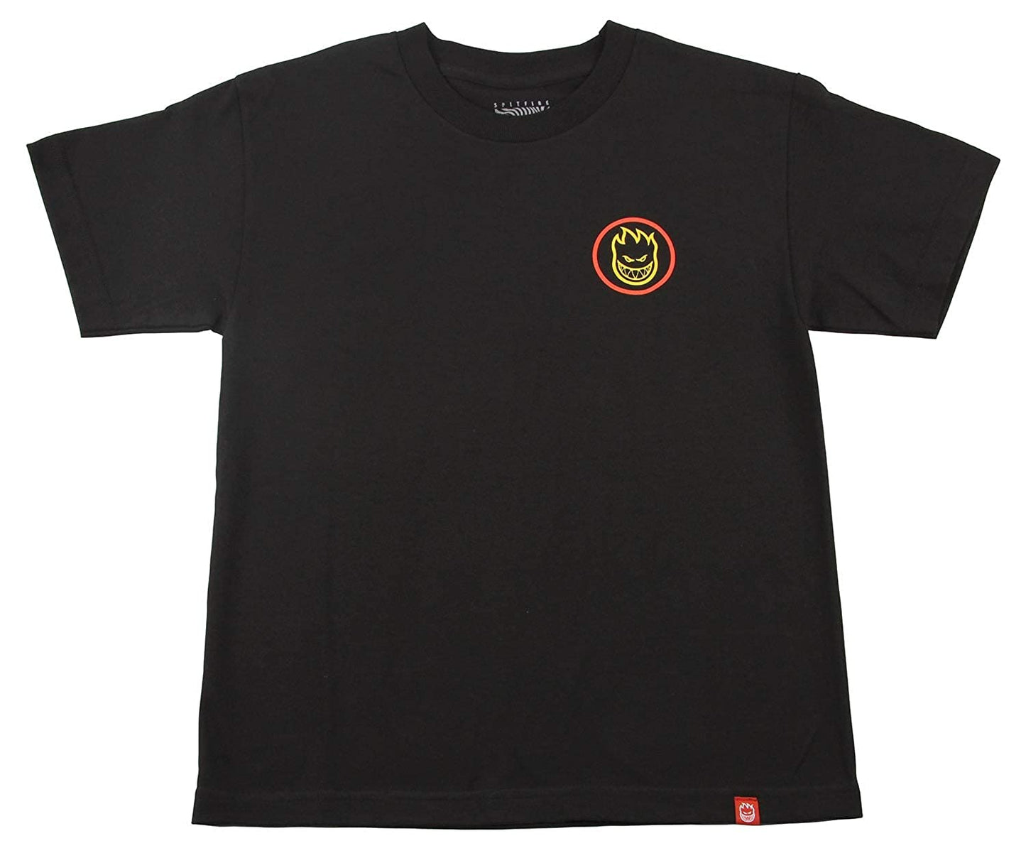 SPITFIRE CLASSIC SWIRL FADE S/S TEE BLACK YELLOW RED