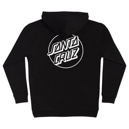 SANTA CRUZ OPUS DOT PULL OVER HOODED HEAVYWEIGHT SWEATSHIRT BLACK