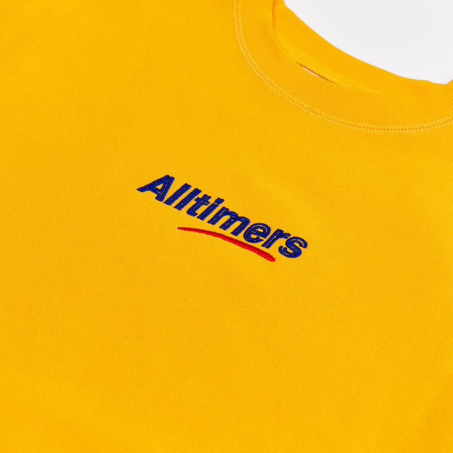 ALLTIMERS MINI ESTATE EMBROIDERED CREW YELLOW