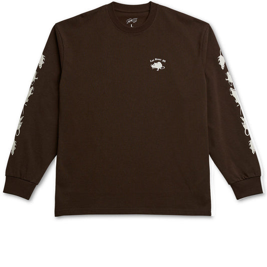 LAST RESORT AB RAT RACE LONG SLEEVE TEE CHOC BROWN