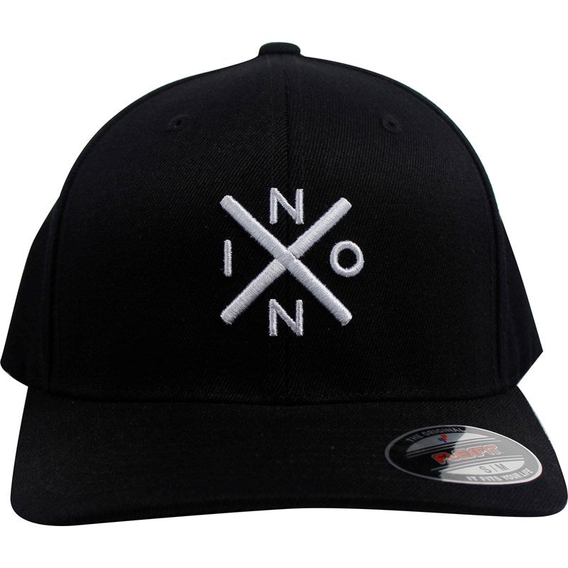 NIXON EXCHANGE FLEXFIT HAT BLACK/WHITE