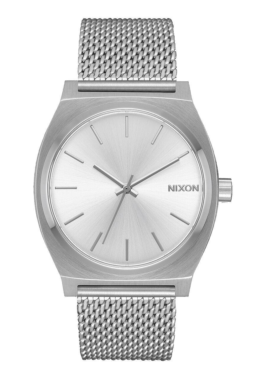 NIXON WATCH MEDIUM TIME TELLER MILANESE ALL SILVER Rumor Boardshop