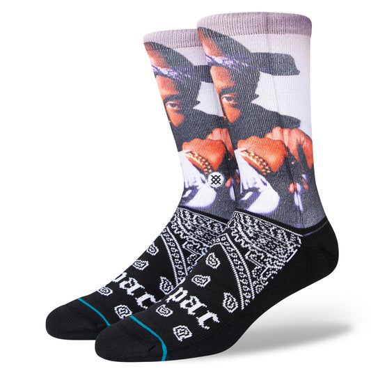 CHAUSSETTES STANCE X TUPAC MAKAVELI NOIRES