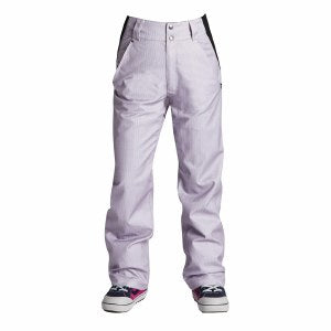 AIRBLASTER WOMENS HIGH WAISTED TROUSER PANT DK LAVENDER CORD STRIPE