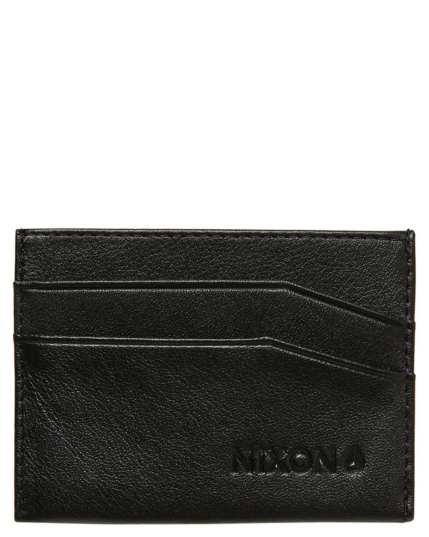 NIXON FLACO LEATHER CARD WALLET - BLACK
