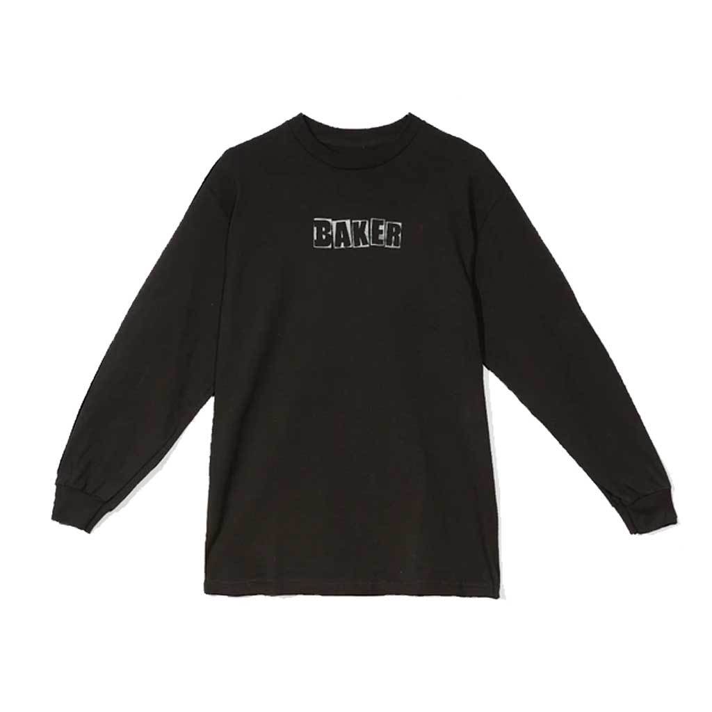 BAKER BRAND LOGO L/S TEE NOIR STREAK