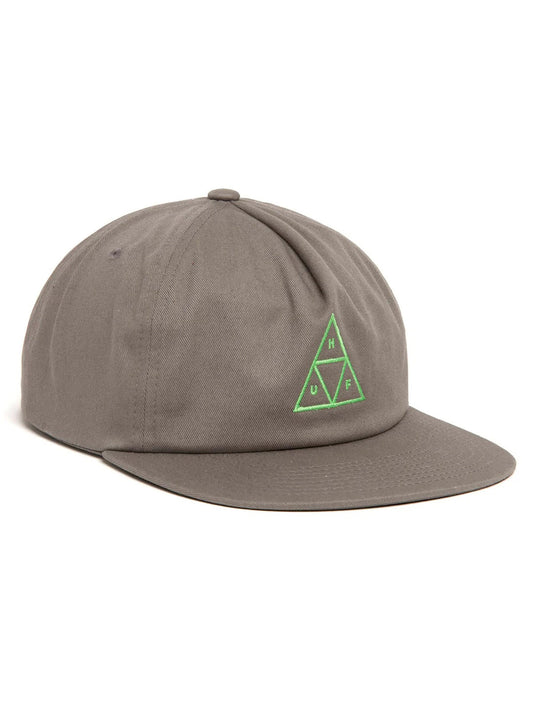 HUF ESSENTIALS UNSTRUCTURED TRIPLE TRIANGLE SNAPBACK GREY