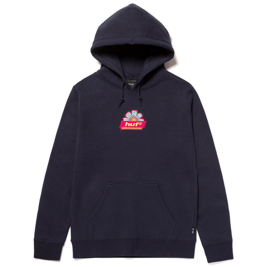 HUF 100% PURE PULL OVER HOODIE NAVY BLAZER