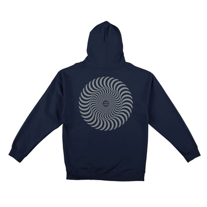 SPITFIRE HD CLASSIC SWIRL MARINE / ARGENT SWEAT À CAPUCHE