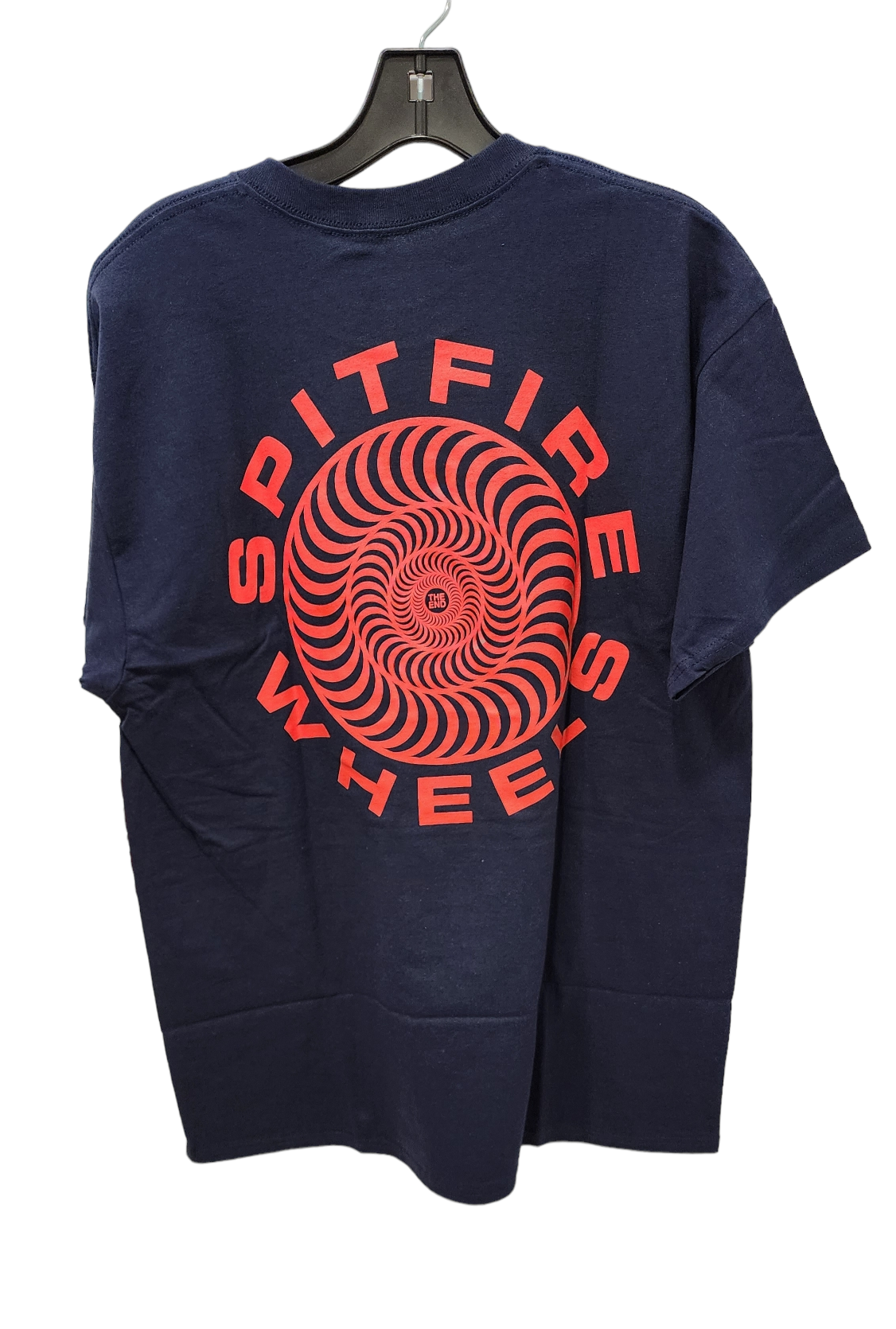 SPITFIRE CLASSIC '87 SWORL SHORT SLEEVE T-SHIRT NAVY WITH RED PRINT