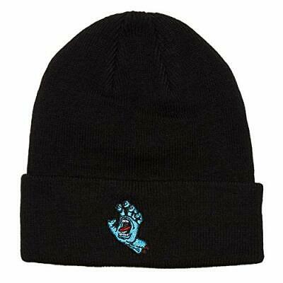 SANTA CRUZ SCREAMING HAND BEANIE LONG SHOREMAN HAT BLACK OS