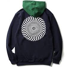 SPITFIRE HOODIE CLASSIC SWIRL BLOCKED NAVY / GREEN