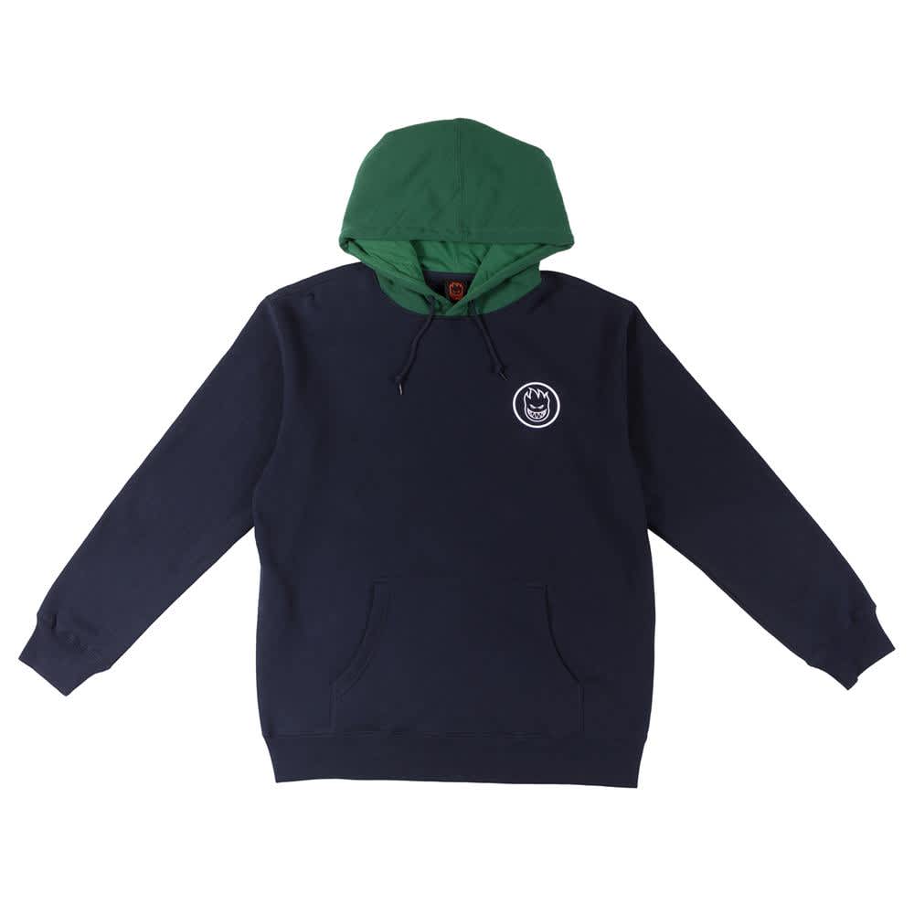 SPITFIRE HOODIE CLASSIC SWIRL BLOCKED NAVY / GREEN