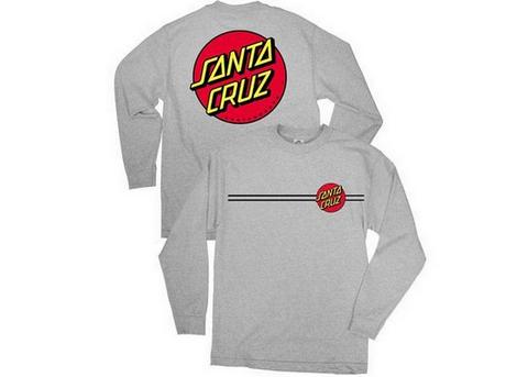 SANTA CRUZ MANCHES LONGUES CLASSIC DOT ATHLETIC HEATHER