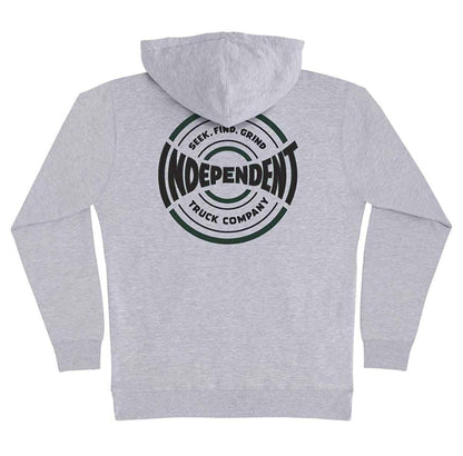 INDEPENDENT SFG CONCEALED PULL OVER HOODED HEAVYWEIGHT SWEATSHIRT GREY