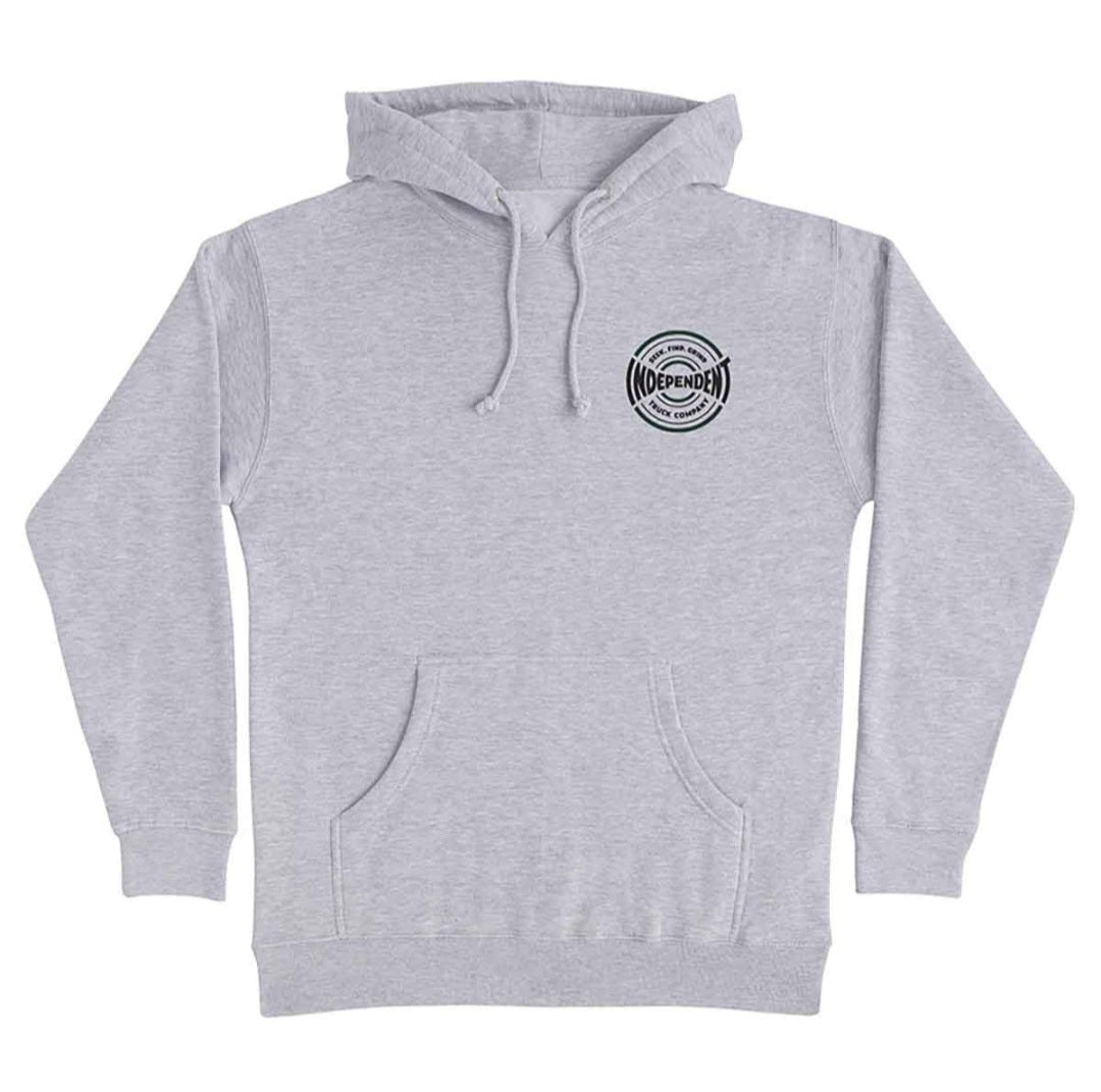 INDEPENDENT SFG CONCEALED PULL OVER HOODED HEAVYWEIGHT SWEATSHIRT GREY