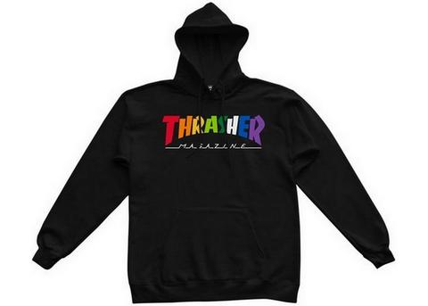 THRASHER SKATE MAG HOODIE NOIR ARC-EN-CIEL