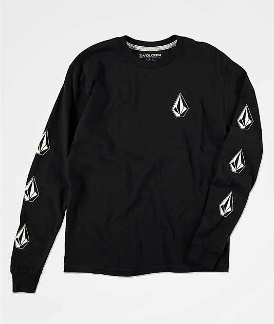 VOLCOM DEADLY STONES LS TEE NOIR