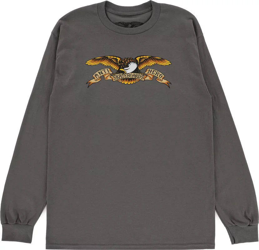 ANTIHERO EAGLE LONGSLEEVE CHARCOAL MULTI