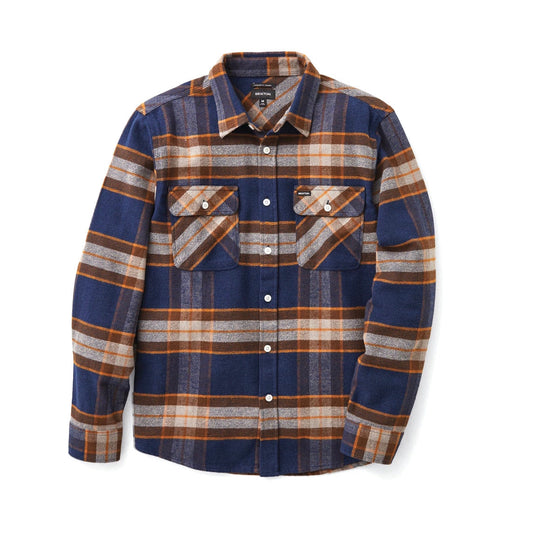 BRIXTON BOWERY LONG SLEEVE FLANNEL JOE BLUE