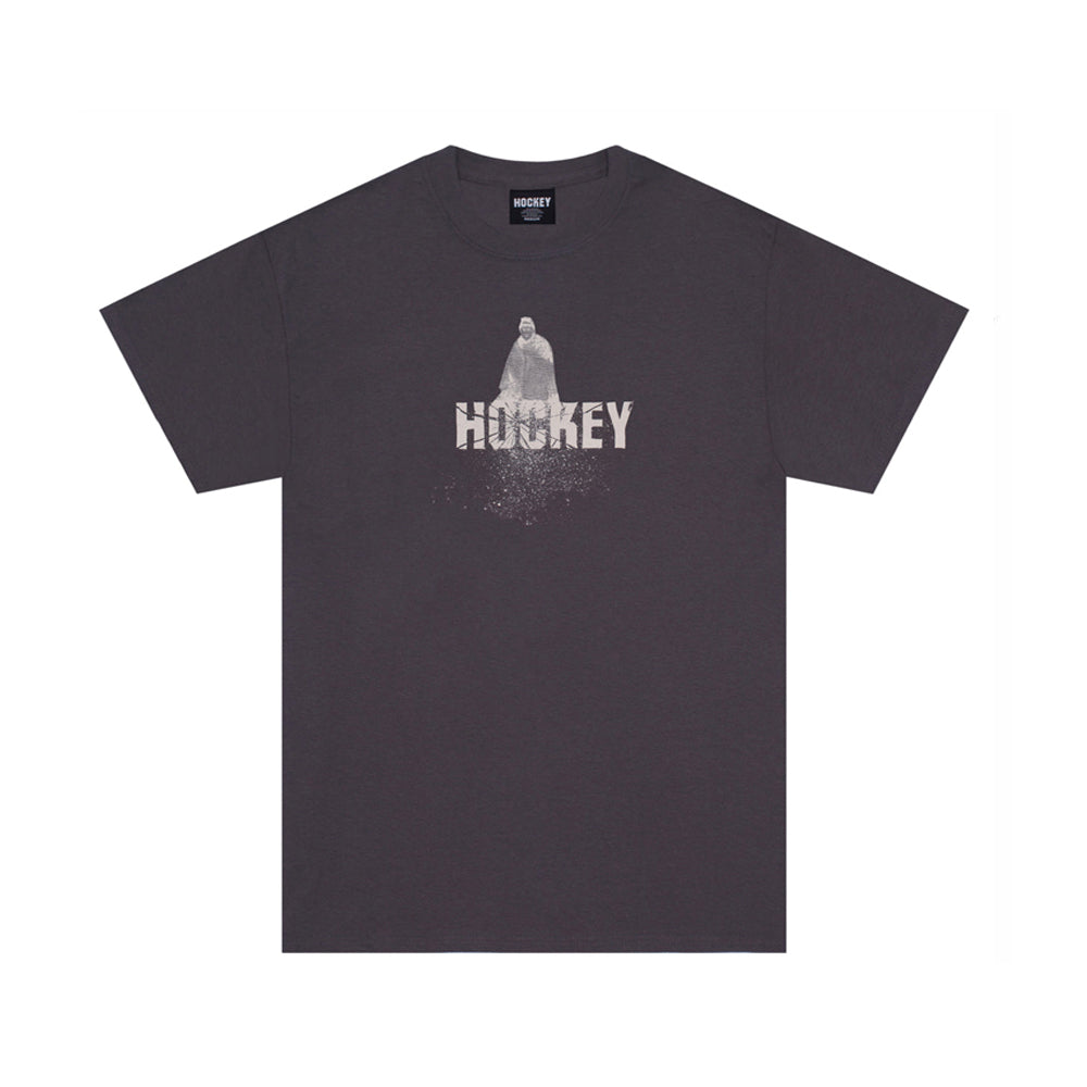 HOCKEY FRACTURAL TEE CHARCOAL