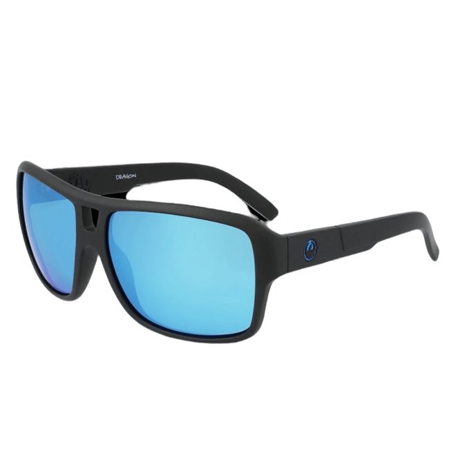 DRAGON THE JAM SMALL LUMA LENS H20 SUNGLASSES MATTE BLACK LUMA LENS SKY BLUE