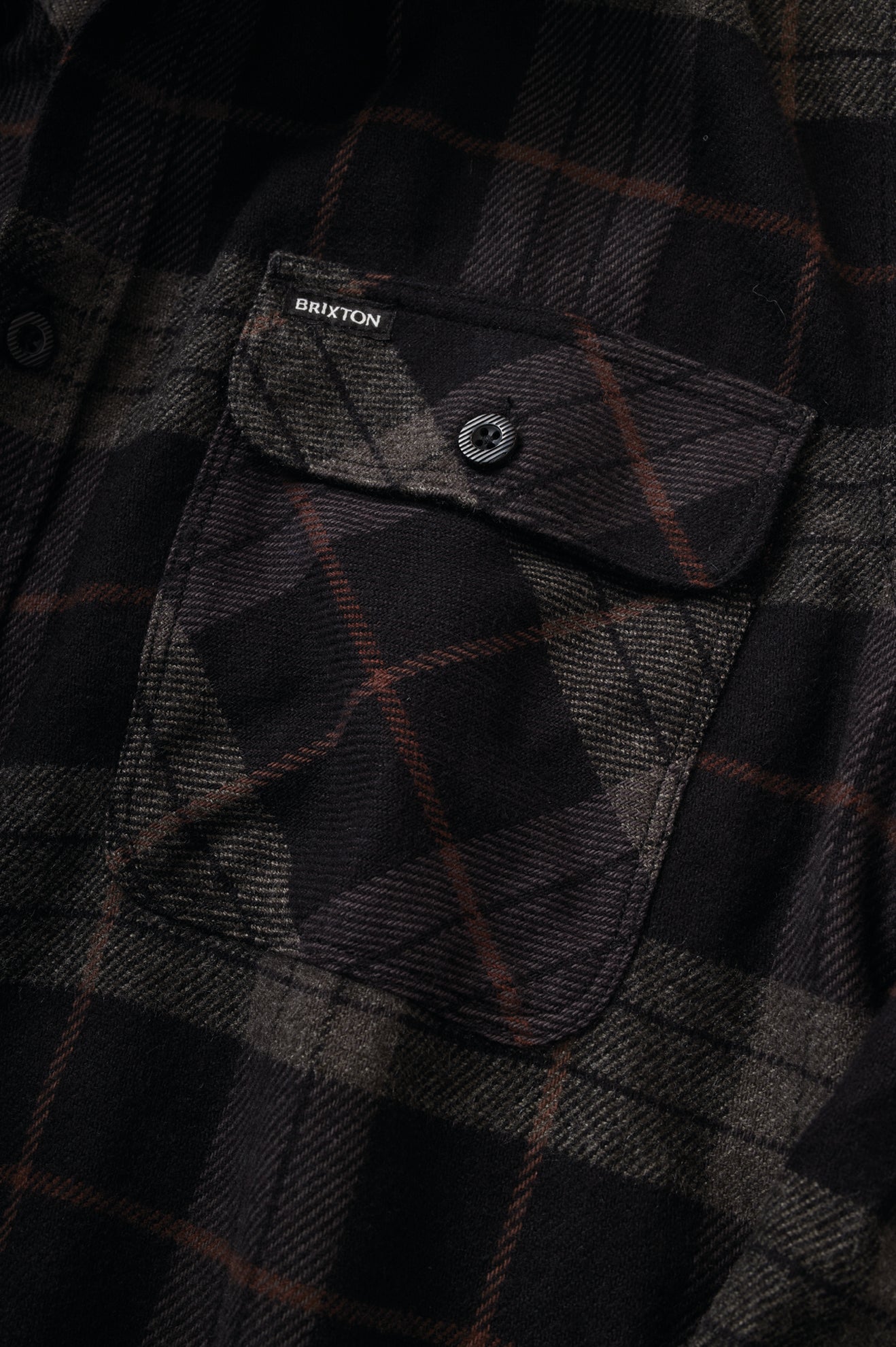 BRIXTON BOWERY FLANNEL BLACK/CHARCOAL