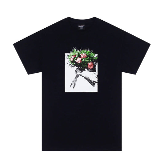 T-SHIRT HOCKEY ROSES NOIR