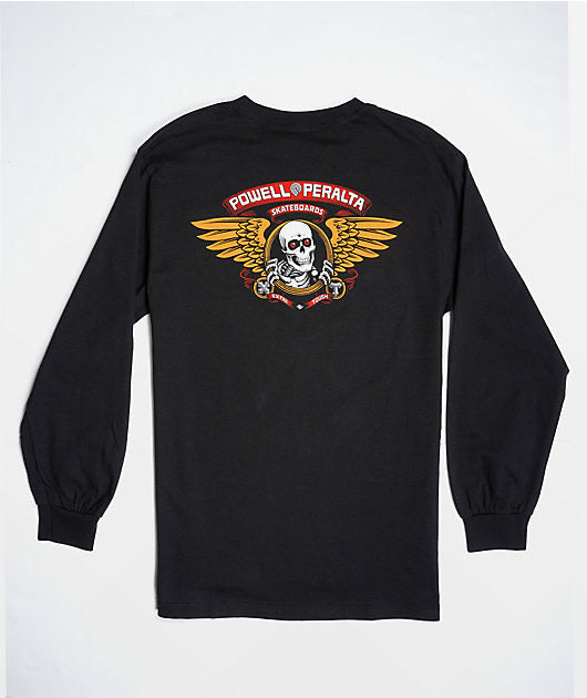 POWELL PERALTA WINGED RIP LONG SLEEVE BLACK