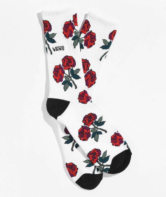 VANS CHAUSSETTES ROSES BLANCHES