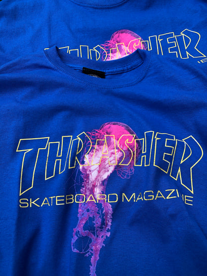 T-SHIRT THRASHER ATLANTIC DRIFT BLEU ROYAL