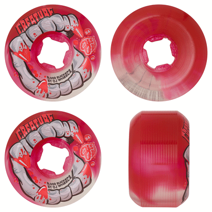 OJ WHEELS DNA CURBSUCKERS BLOODSUCKERS RED CLEAR SWIRL 95A