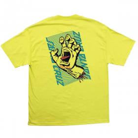 SANTA CRUZ YOUTH TEE SPLIT STRIP HAND SAFETY GREEN