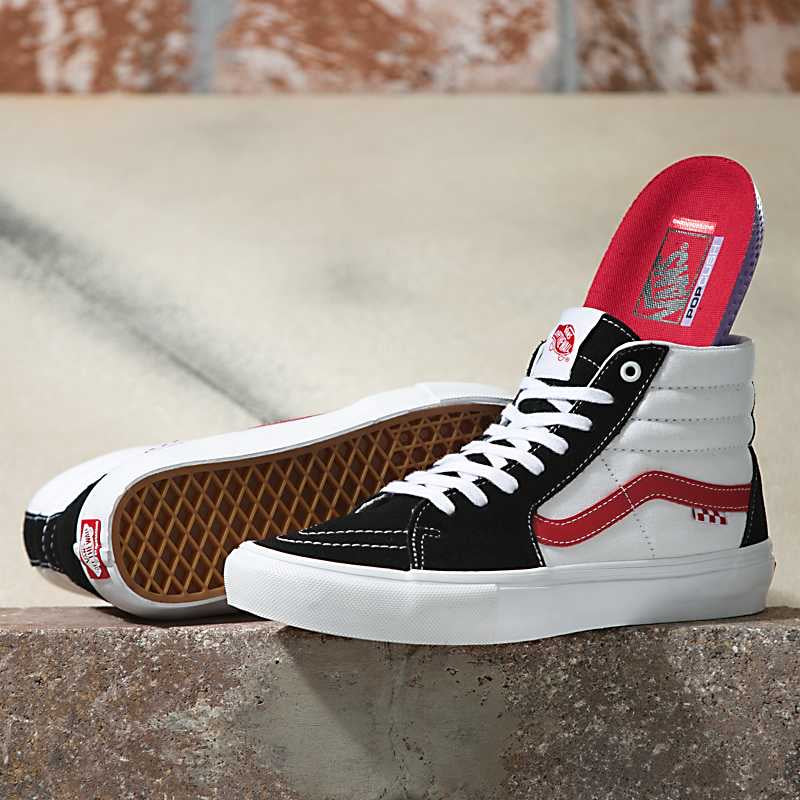 VANS SKATE SK8-HI BLACK RED ATHLETIC – Rumor Boardshop