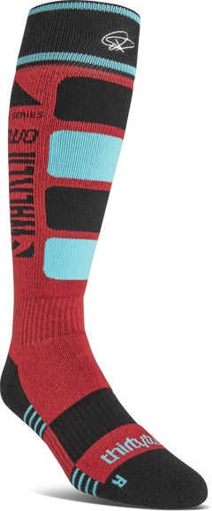 CHAUSSETTES THIRTYTWO MÉRINOS POWELL SIGNATURE SERIES ROUGE