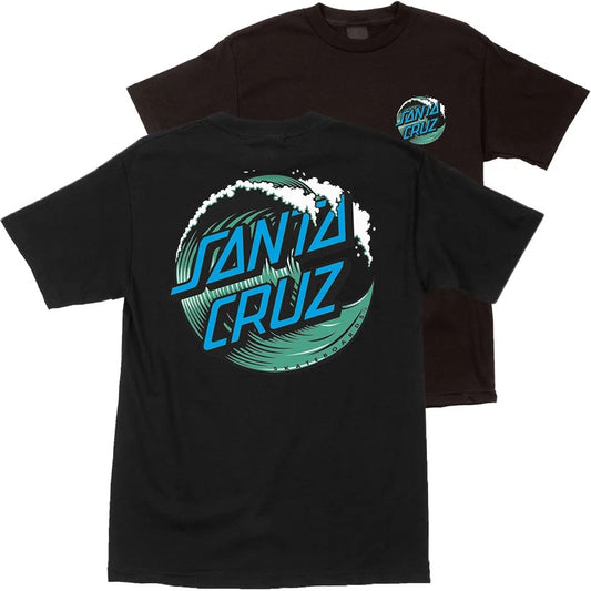 SANTA CRUZ WAVE DOT TEE BLACK