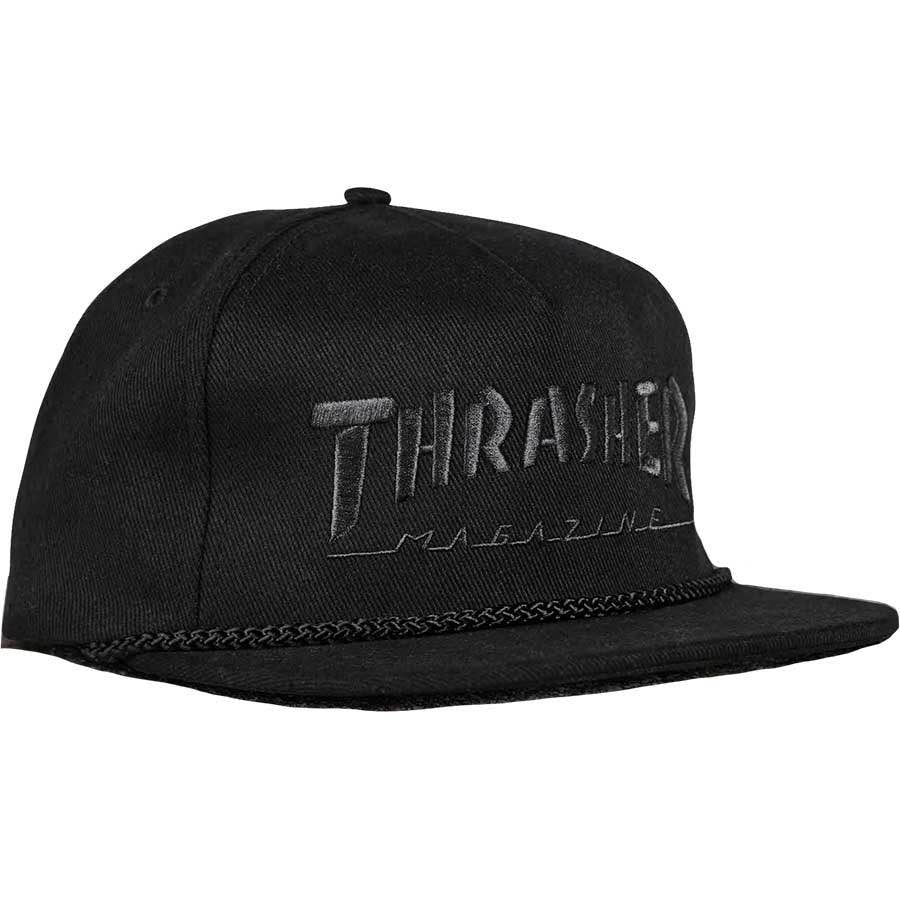 CHAPEAU THRASHER CORDE NOIR NOIR