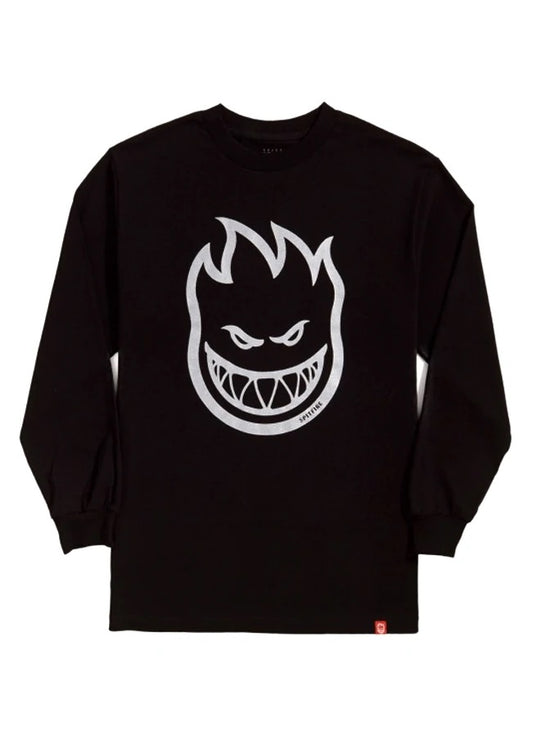 SPITFIRE BIGHEAD YOUTH LS TEE BLACK SILVER FLECK