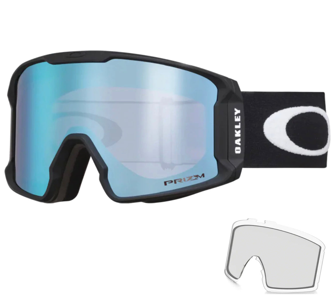 OAKLEY LINE MINER L MATTE BLACK PRIZM SAPPHIRE & PRIZM CLEAR