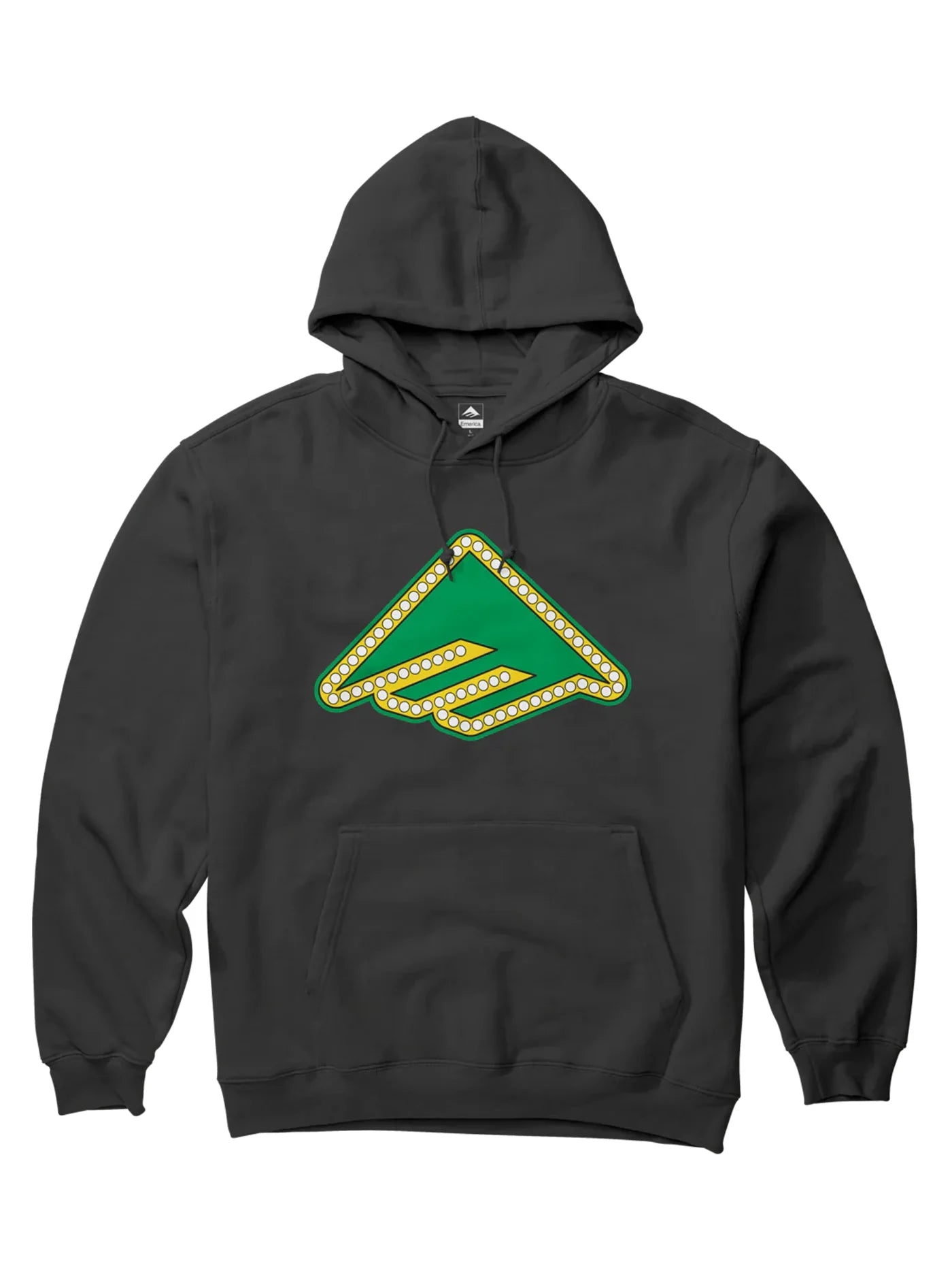 EMERICA X SHAKE JUNT TRIANGLE LIGHTS HOODIE BLACK