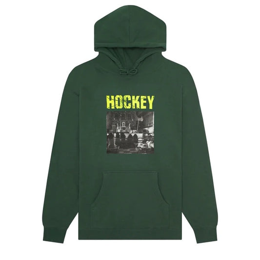 HOCKEY BATTERED FAITH HOODIE FOREST GREEN